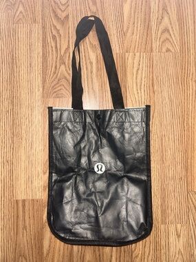 lululemon athletica Black Tote with White Logo Accent